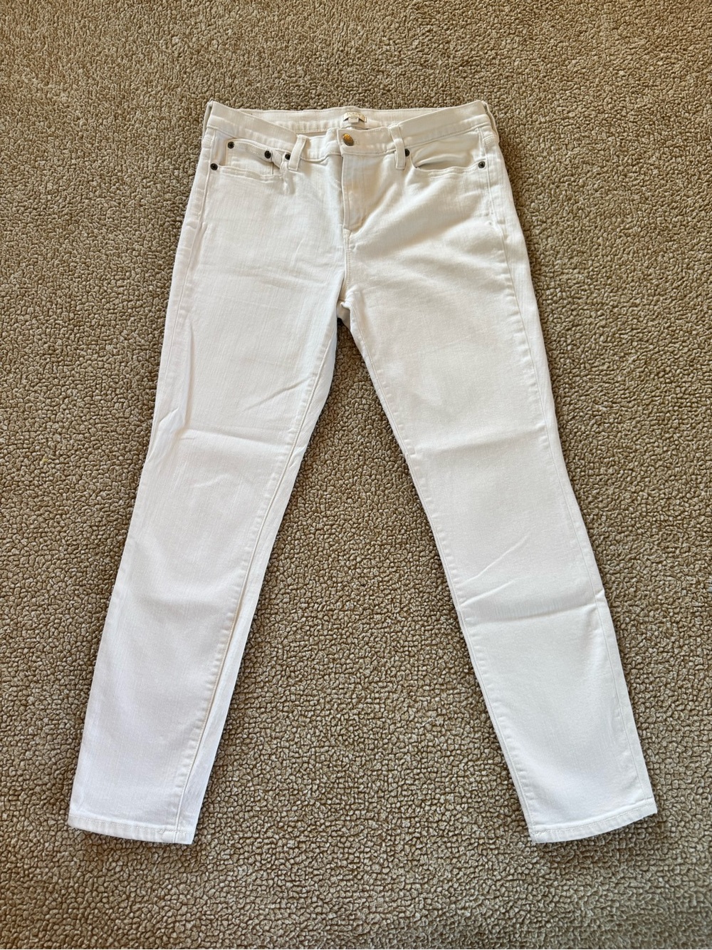 J.Crew White Stretch Slim Straight Jeans Size 30/28